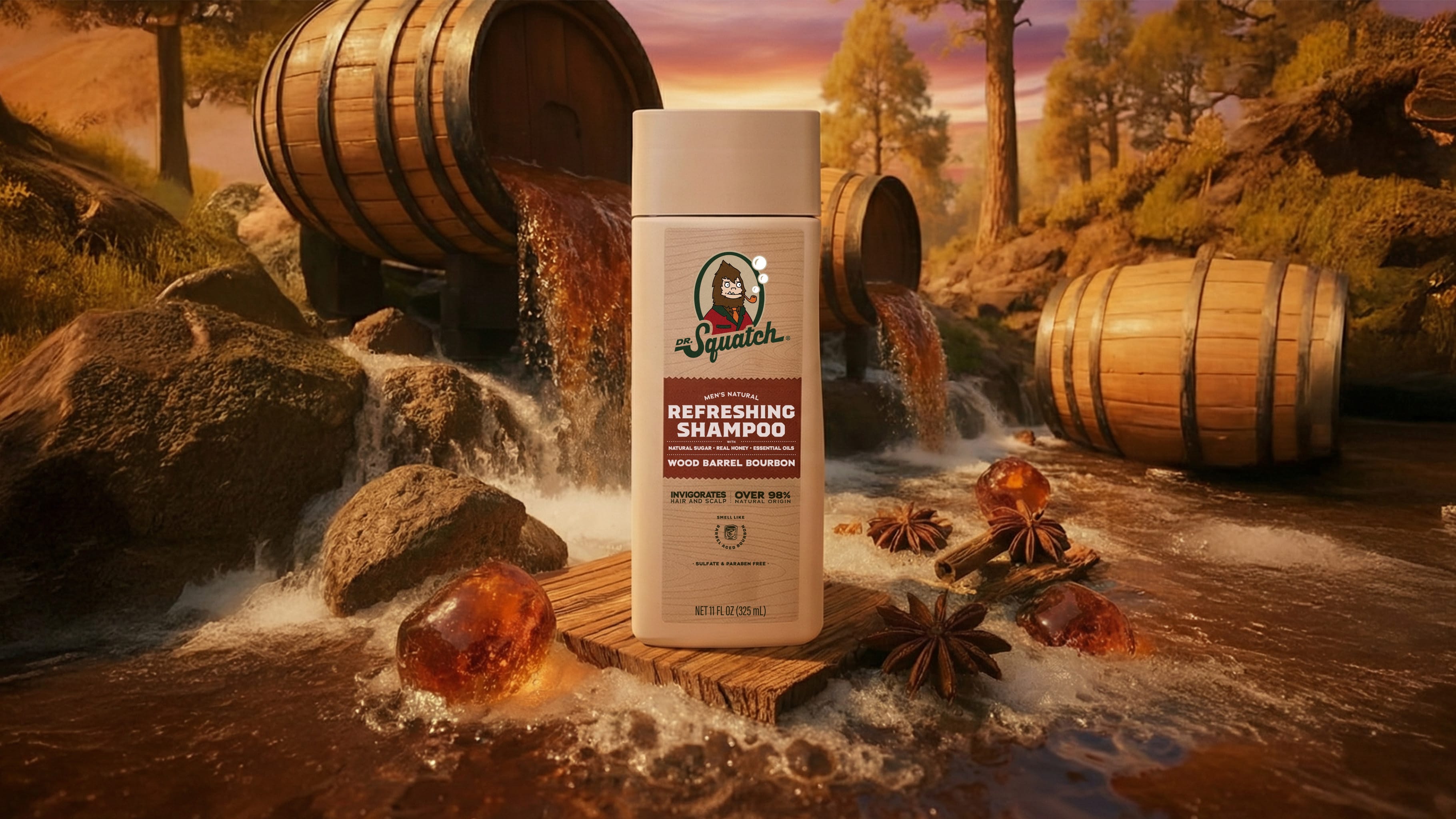 Dr. Squatch Soap Wood Barrel Bourbon Shampoo - Image 5
