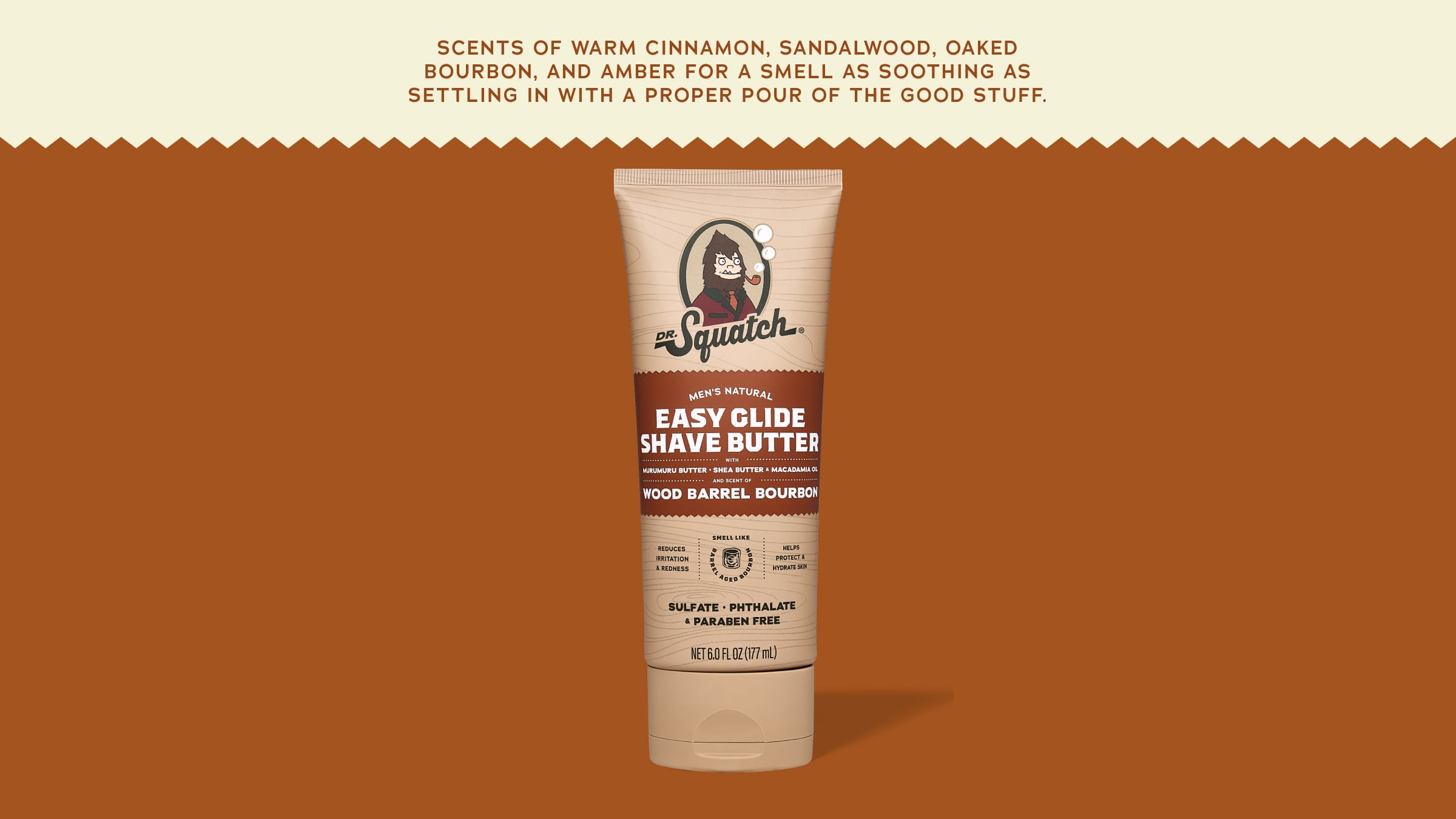 Dr. Squatch Soap Easy Glide Shave Butter Wood Barrel Bourbon - Image 5