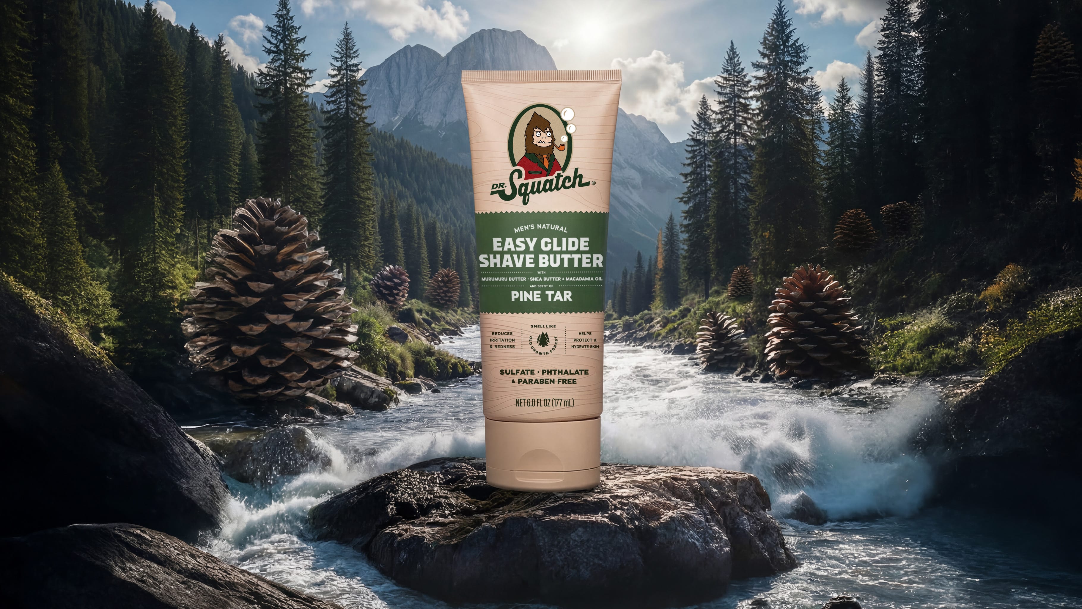 Dr. Squatch Soap Easy Glide Shave Butter Pine Tar - Image 2