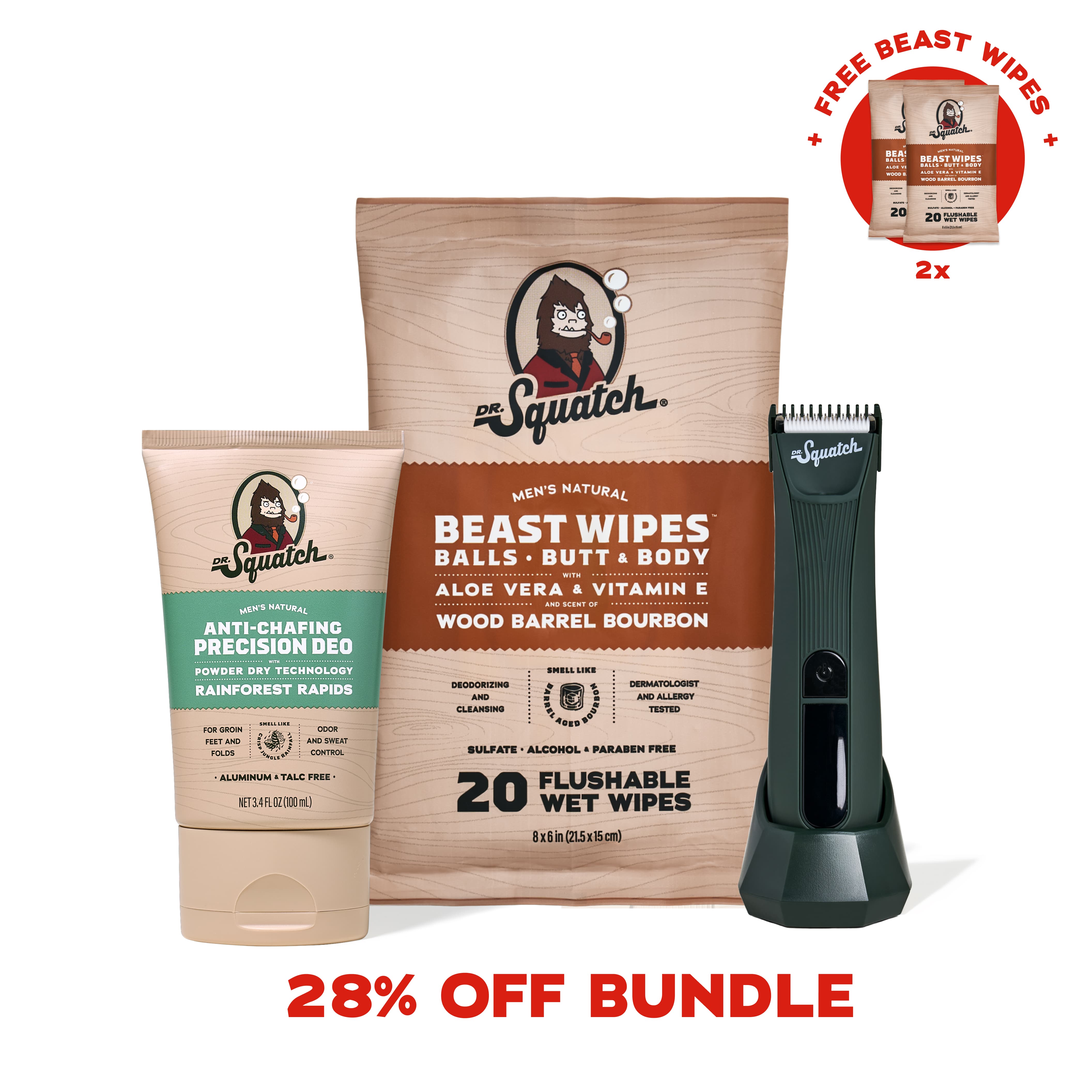 Dr. Squatch Soap Ultimate Ball Care Bundle & Free Beast Wipes